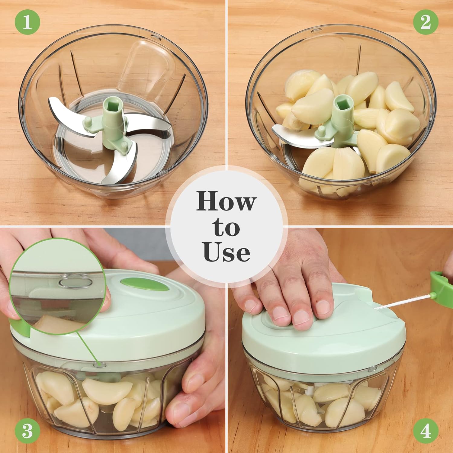 Manual Food Chopper, Vegetable Cutter, Chopper, Hand String Chopper, Smoothie Blender -900ml Manual Food Chopper, Vegetable Cutter, Chopper, Hand String Chopper, Smoothie Blender -900ml